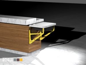 rendering render extra werkblad kassa meubelmaker amsterdam cabinetmaker custom handmade furniture op maat gemaakt maatwerk meubels