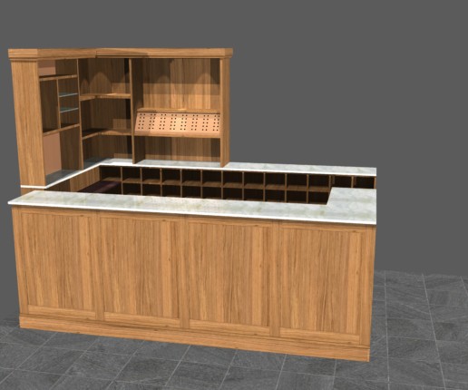 rendering render bar meubelmaker amsterdam cabinetmaker custom handmade furniture op maat gemaakt maatwerk meubels